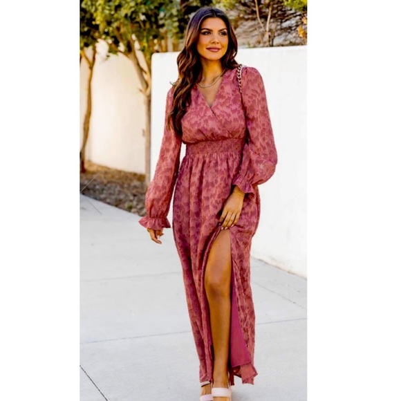 Pink Lily Floral Maxi Dress - Picture 1 of 7